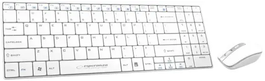 ESPERANZA EK122W LIBERTY - SLIM Wireless Keyboard + Wireless Mouse USB  2.4 GHz