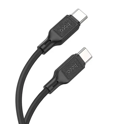 Hoco X90 duomenų perdavimo ir įkrovimo laidas | USB-C į USB-C | PD, QC 3.0 | 60W | 1m | juodas