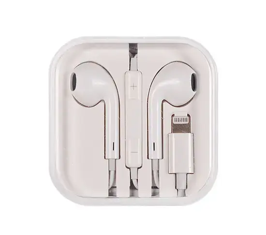 MEGA BASS Earphones - Iphone 7|7Plus|8|8Plus|X Lightning WHITE