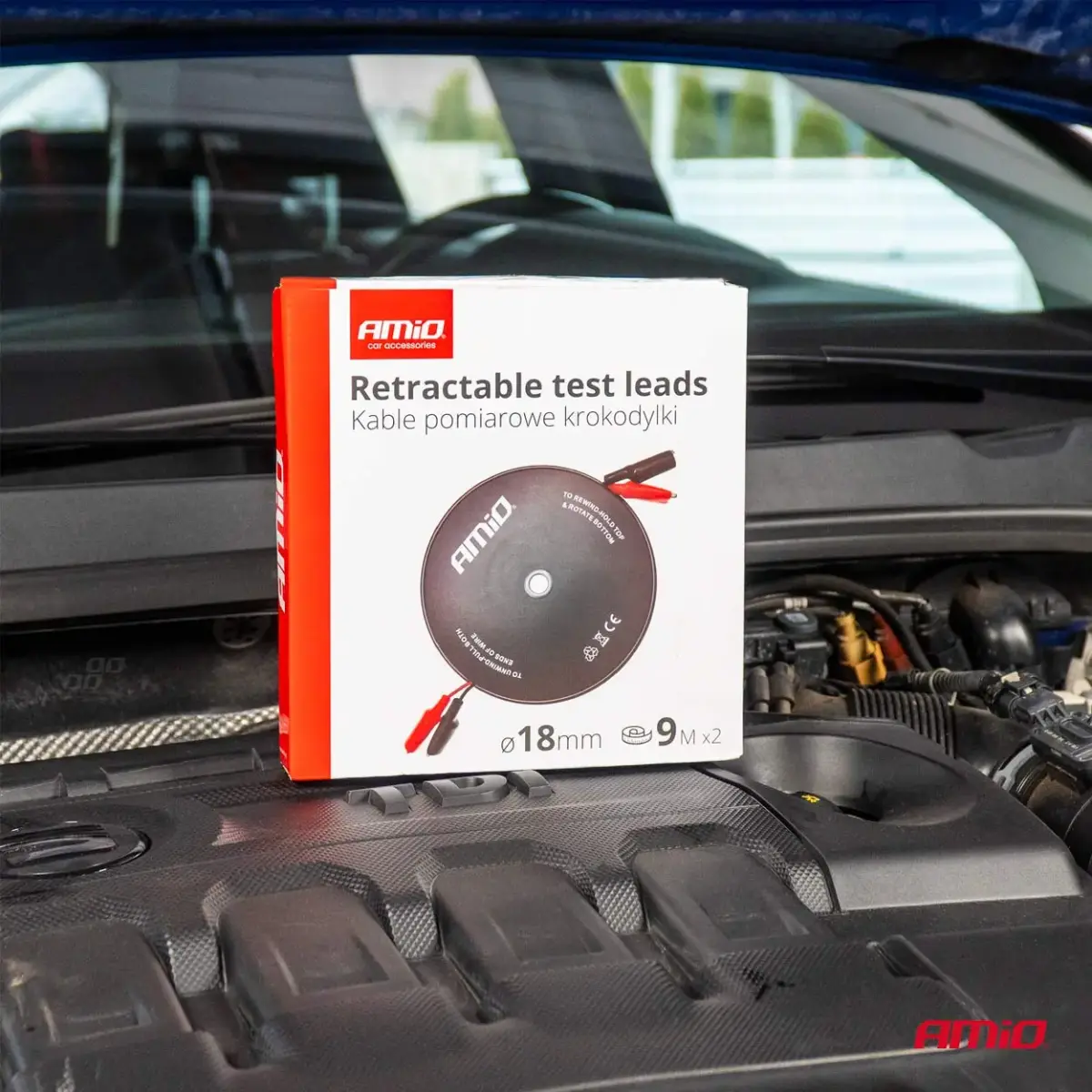 Retractable Test Lead 2x9m AMIO-04275