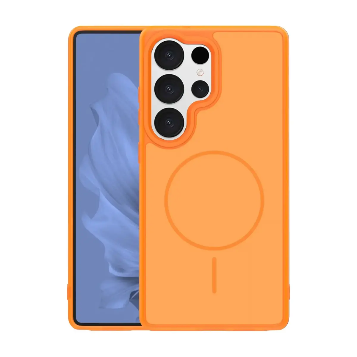 Frame Thin Mag phone case with MagSafe support for Samsung Galaxy S25 Ultra (S938) orange
