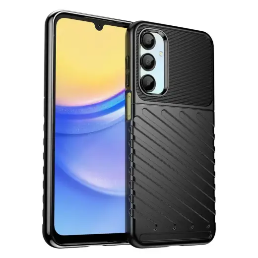 Thunder Case for Samsung Galaxy A56/A36 Silicone Armored Cover - Black