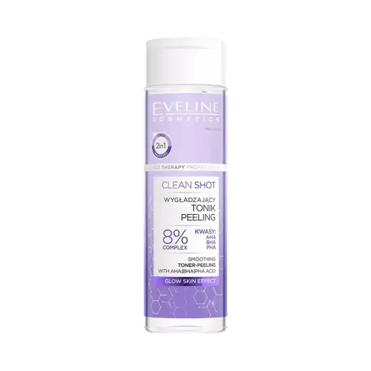 Eveline Cosmetics, Clean Shot, Peeling, Tonic Lotion, For Face, 200 ml