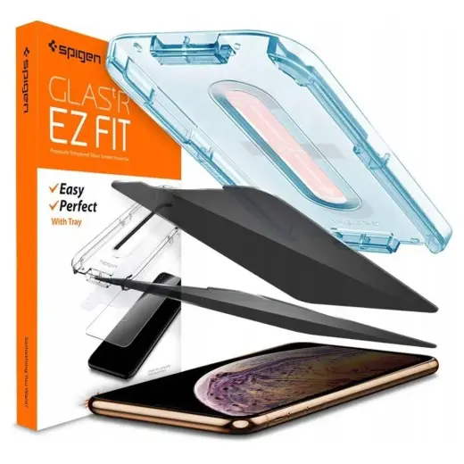 Spigen ALM GLASS.TR aizsargstikls telefonam iPhone 11 (privātuma efekts)