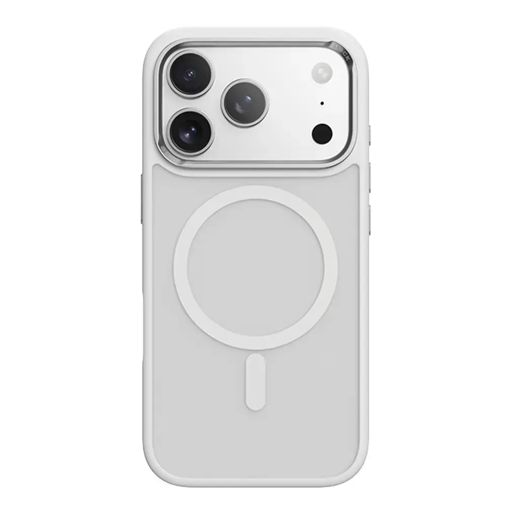 Rock Guard Touch Matte Series Magnetic Case for Iphone 17 Pro white (metal lens frame)