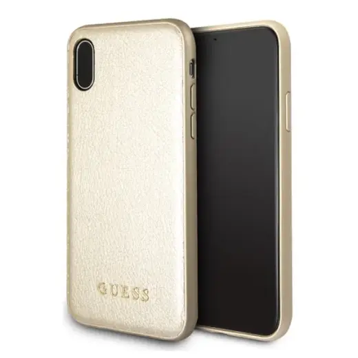 Guess GUHCPXIGLGO iPhone X| Xs gold| złoty hard case Iridescent