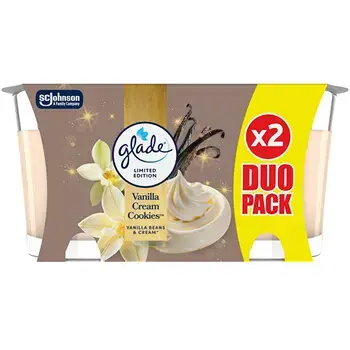Glade Vanilla Cream Cookies Candle Duo - Sada vonných svíček 112.0g