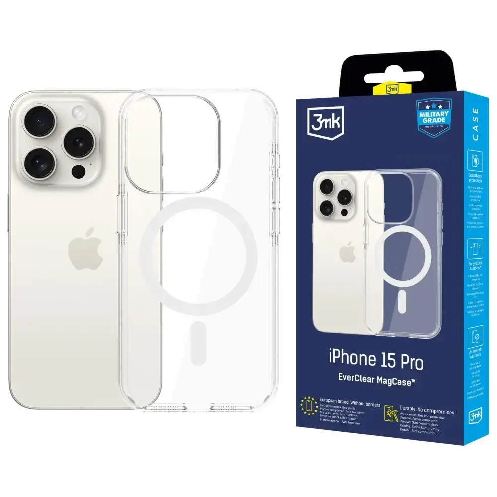 3MK EverClear MagCase for Apple iPhone 15 Pro