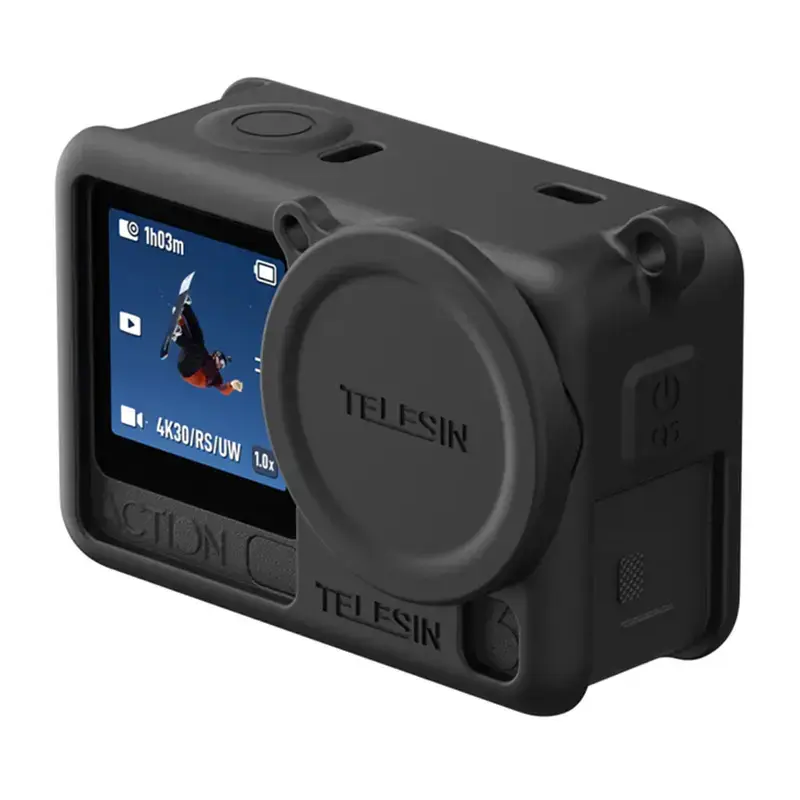 Telesin silikona aizsargvāciņš DJI Osmo Action 6 kamerai (melns)