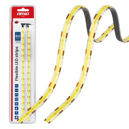 Flexible LED COB strips, white 2x30 cm 12 V AMIO-04569