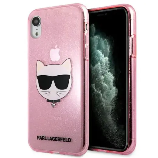 Karl Lagerfeld KLHCI61CHTUGLP iPhone Xr 6,1"  różowy|pink hardcase Glitter Choupette