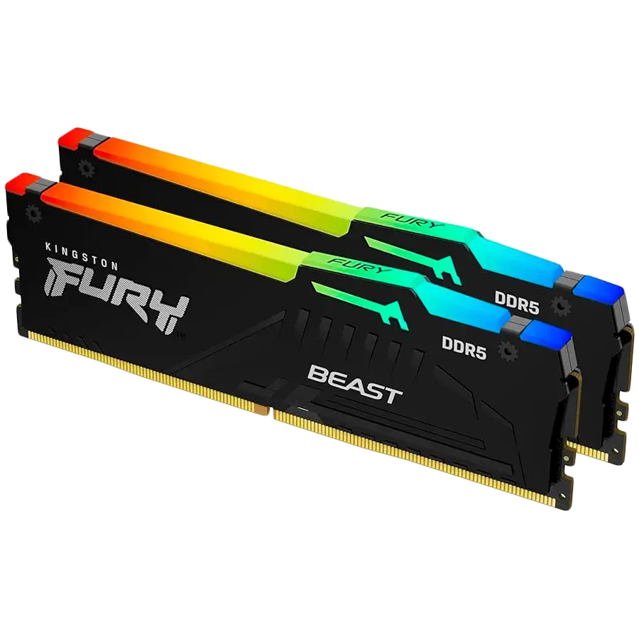 Kingston 64GB 6000MT/s DDR5 CL36 DIMM (Kit of 2) FURY Beast RGB