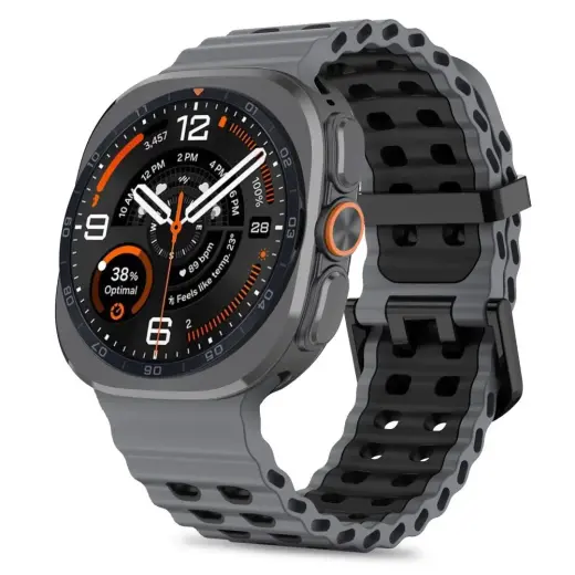 Tech-Protect IconBand Pro išmaniojo laikrodžio dirželis Galaxy Watch Ultra 1/2 (47 mm) | pilkas/juodas