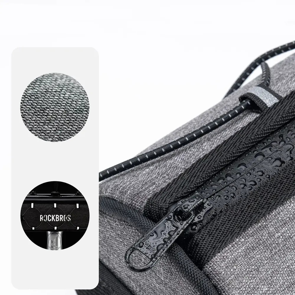 Torba na kierownicę 1,5L Rockbros TL002 ROAD TO SKY wodoodporna – szara