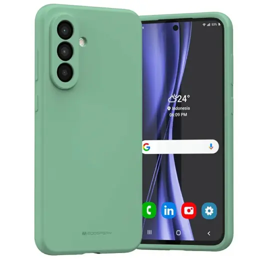 Mercury Silicone telefoniümbris Sam Samsung Galaxy A56 (A566) jaoks, roheline
