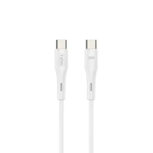 T-PHOX GENTLE data transfer and charging cable | USB-C to USB-C | 60W | 1m | white