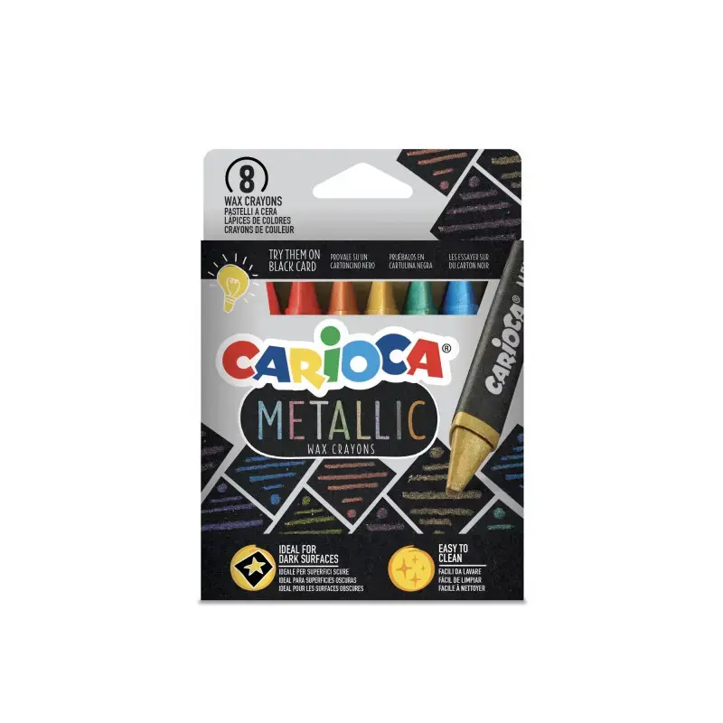 Vaska krītiņi CARIOCA Metallic 8 gab