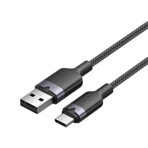 Vention CTNBF datu pārraides un uzlādes vads | USB-A uz USB-C | 15W | 1m | melns