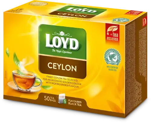 Aromatizēta melnā tēja LOYD Ceylon, 50x2g