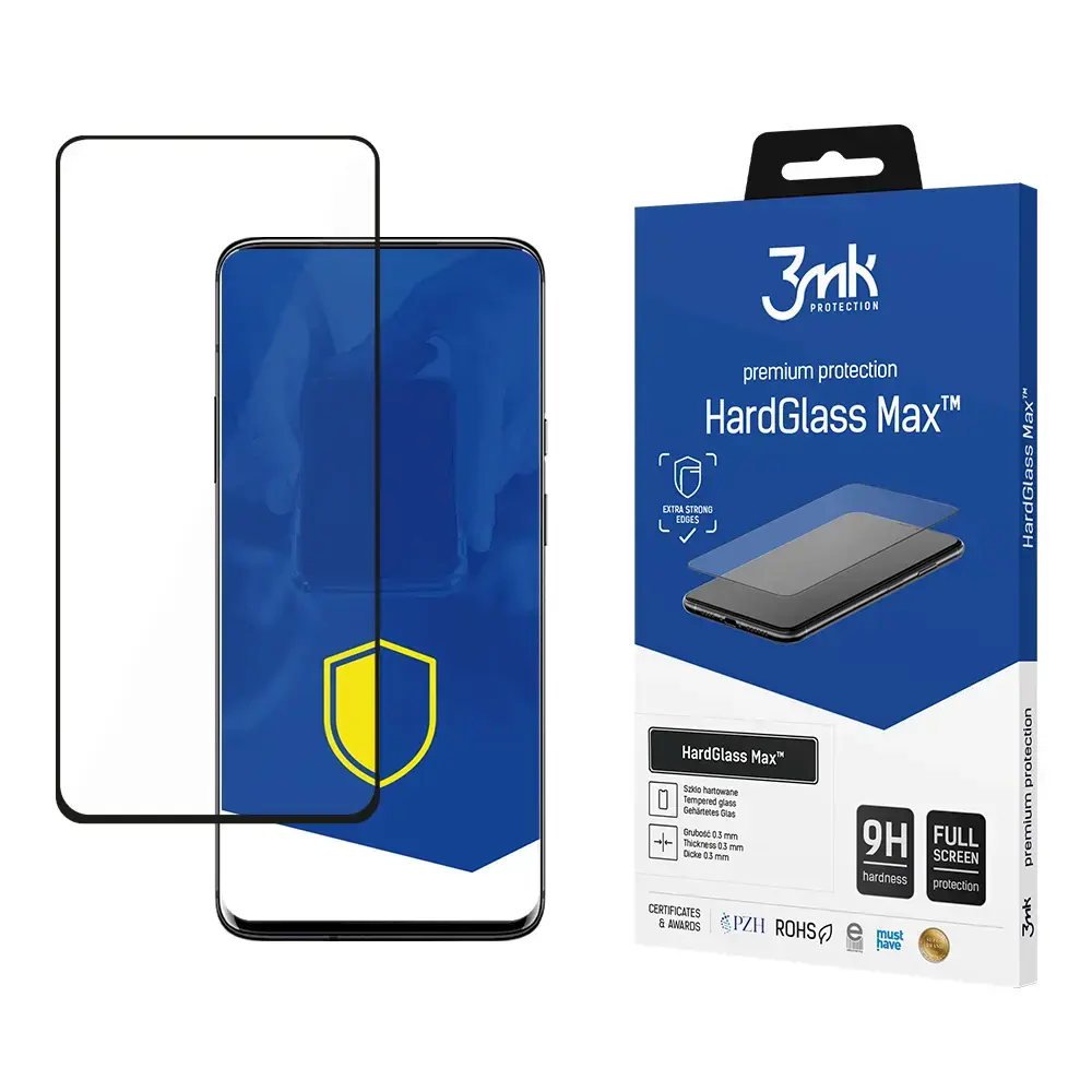 OnePlus 7 Pro|7T Pro Black - 3mk HardGlass Max™ screen protector