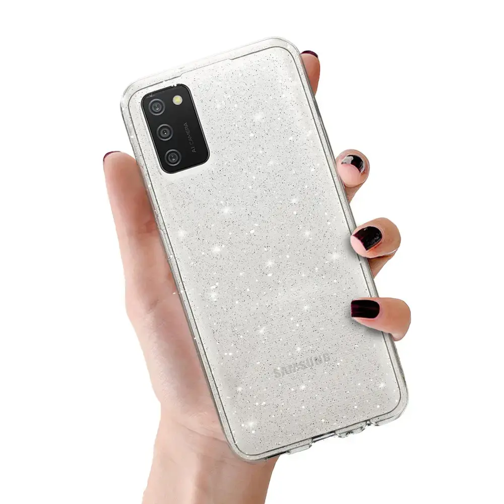 Crystal Glitter Case for Samsung Galaxy A02S Silver