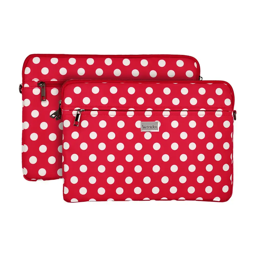 Wonder Sleeve Laptop 15-16 inches red polka-dot