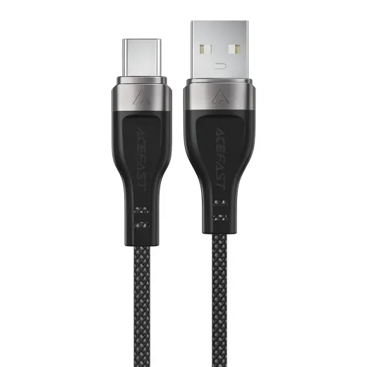 Acefast C11-04 datu pārraides un uzlādes vads | USB-A uz USB-C | 15W | 1.2m | melns