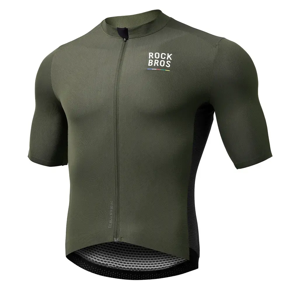 Rockbros 15220004004 ROAD TO SKY men's cycling jersey short sleeve L - green
