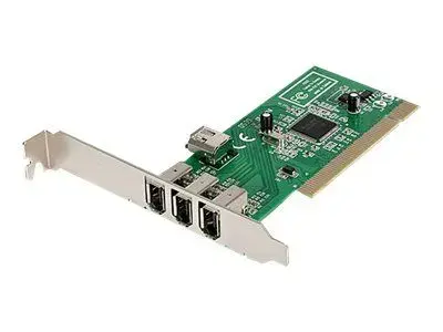 StarTech.com 4 port PCI 1394a FireWire Adapter Card - 3 External 1 Internal FireWire PCI Card for Laptops (PCI1394MP) - FireWire adapter - 3 ports