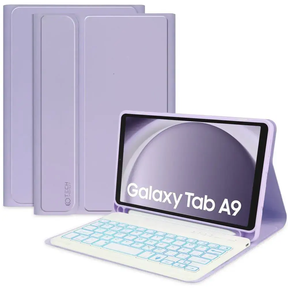 Tech-Protect SC Pen + Keyboard case with keyboard for Samsung Galaxy Tab A9 8.7" X110 | X115 - purple