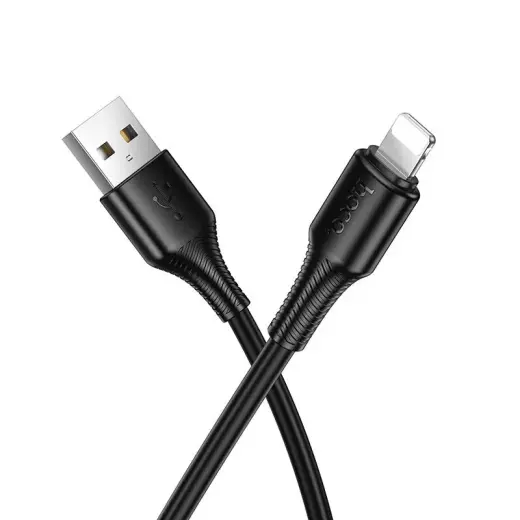 Hoco X120 duomenų perdavimo ir įkrovimo laidas | USB-A į Lightning | 12W | 1m | juodas