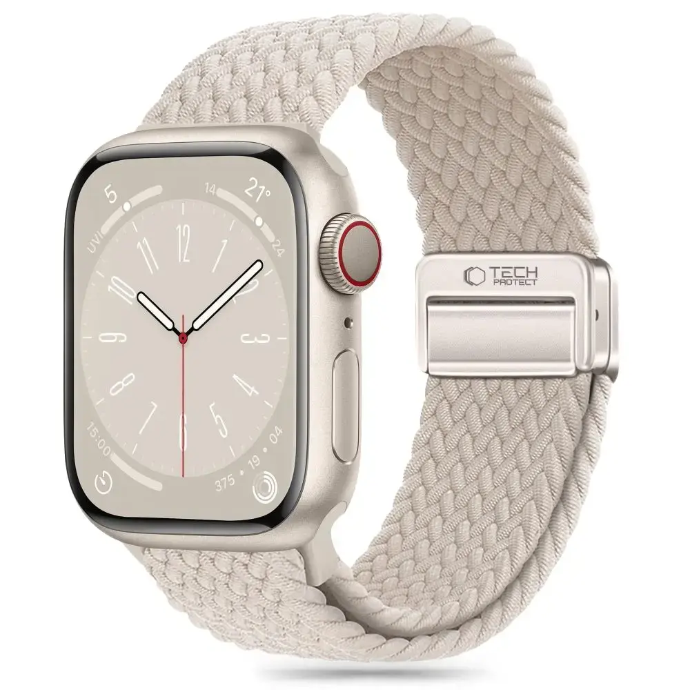TECH-PROTECT NYLONMAG APPLE WATCH 6 | 7 | 8 | 9 | 10 | SE | ULTRA 1 | 2 (44 | 45 | 46 | 49 MM) STARLIGHT