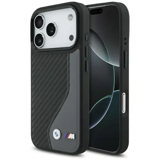BMW M Carbon Logo phone case with MagSafe support for iPhone 17 Pro anthracite
