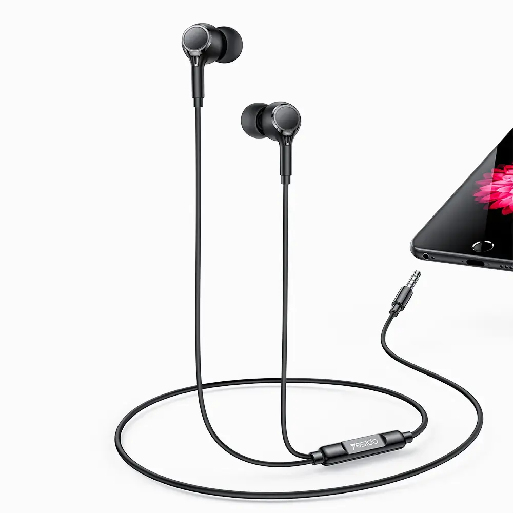 Yesido Earphones YH53 with microphone black