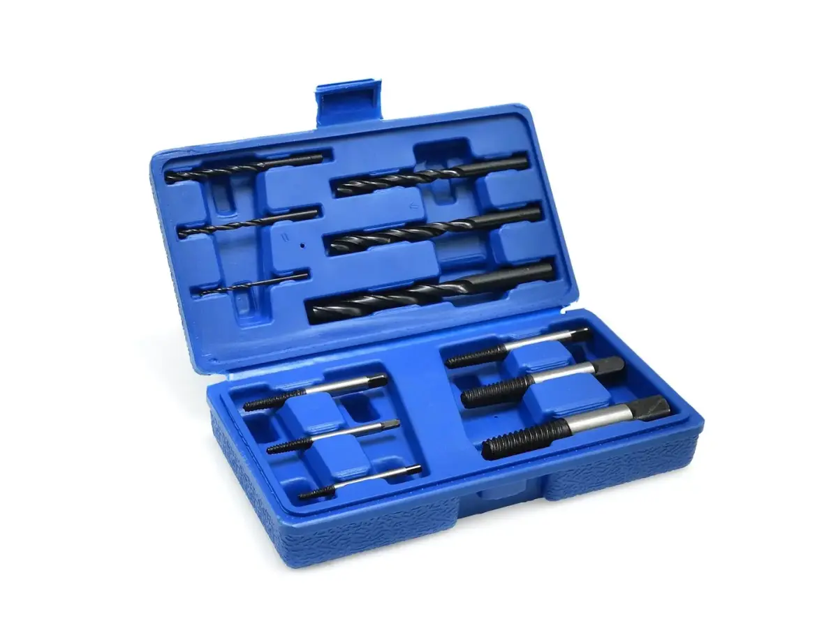 Broken Bolt Extractors and HSS Drills, 12 pcs
