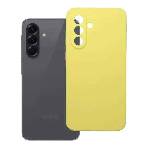 Silicone 2mm telefono dėklas Samsung Galaxy A56 (A566) geltonas