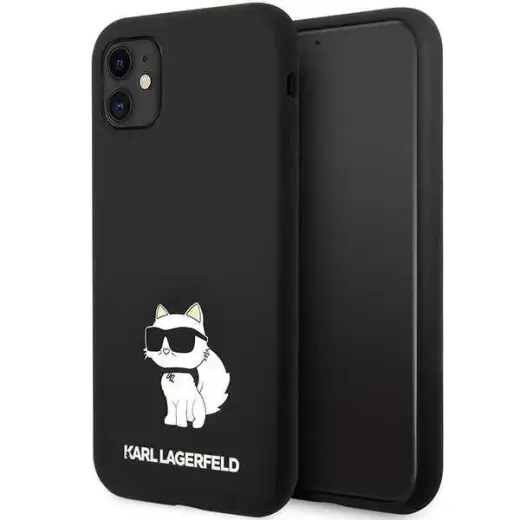Karl Lagerfeld KLHCN61SNCHBCK iPhone 11| XR hardcase czarny|black Silicone Choupette