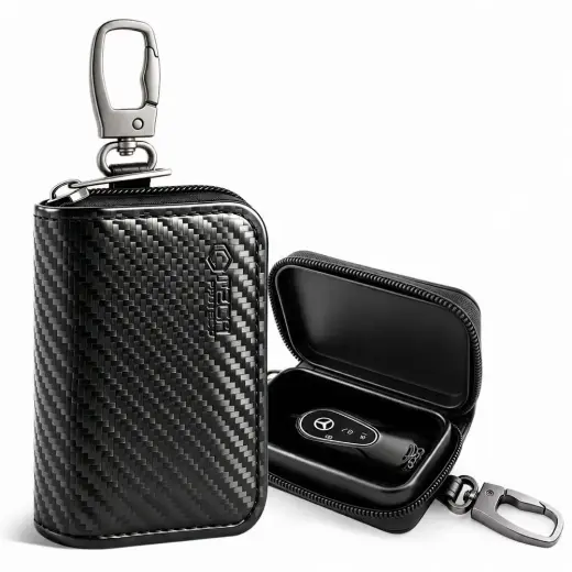 KLATKA FARADAYA TECH-PROTECT KLR300 POUCH KEYLESS RFID SIGNAL BLOCKER CASE CARBON