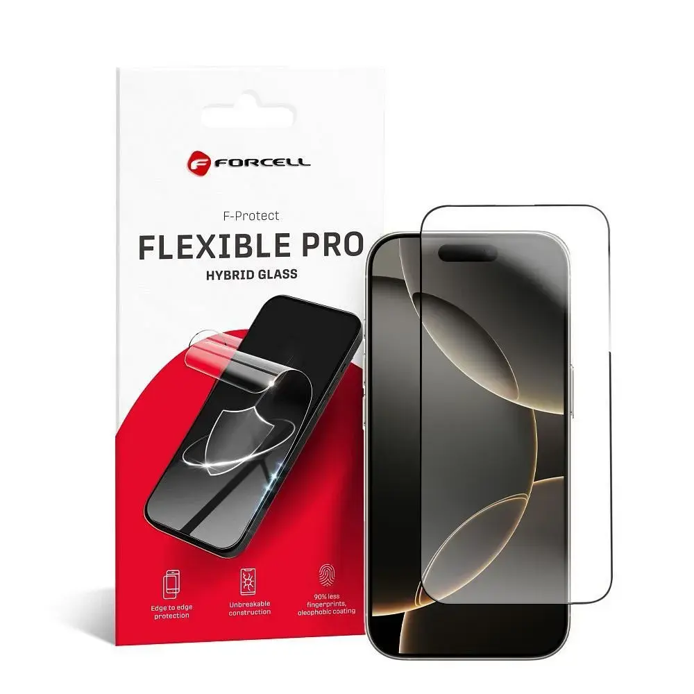 Forcell Flexible 5D aizsargplēve telefona ekrānam iPhone 16 Pro