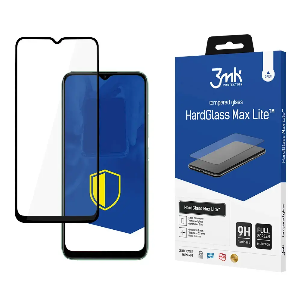 Realme C11 Black - 3mk HardGlass Max Lite™ screen protector