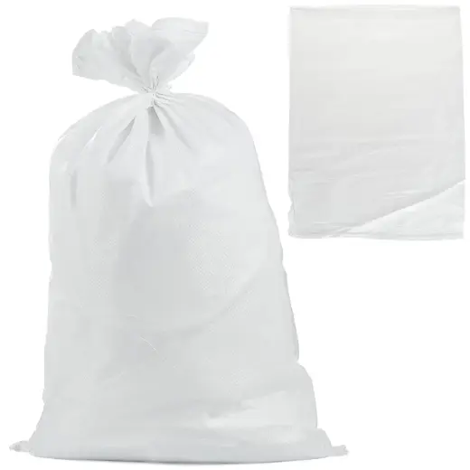 Kootud polüpropüleenkott 50x80cm 30kg /Valge