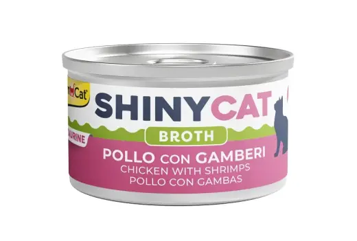 Konservēta barība kaķiem  - Gimborn SHINYCAT CHICKEN WITH SHRIMPS 70g