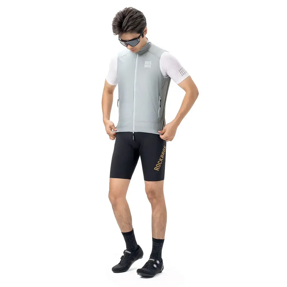 Rockbros YDMJ003 Spring/Autumn Windproof Vest Size M - White/Gray