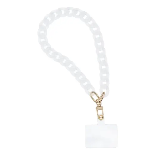 PANAMA Phone lanyard, Phone pendant / cord length 40cm (20cm in the loop) / on wrist - white