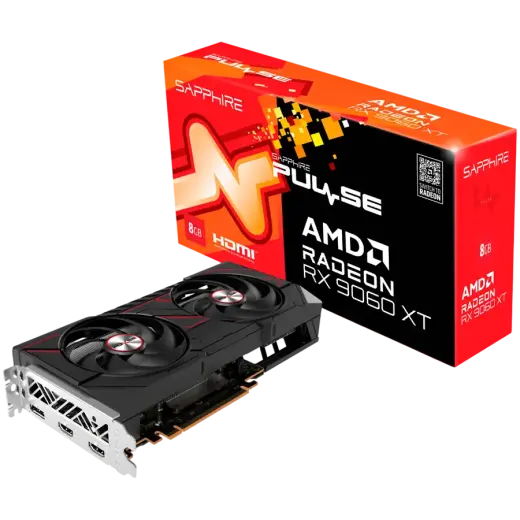 SAPPHIRE PULSE AMD Radeon RX 9060 XT OC 8GB GDDR6 8-bit DP 2x HDMI