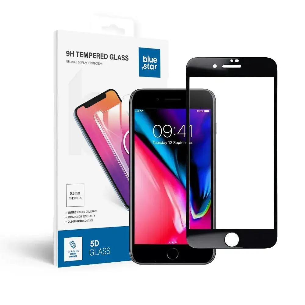 Tempered glass to iPhone 7 / 8 PLUS (full glue) Blue Star 5D czarne