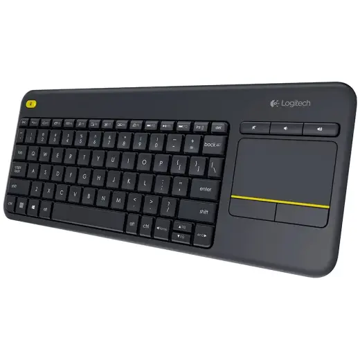 LOGITECH K400 Plus Wireless Touch Keyboard - BLACK - UK