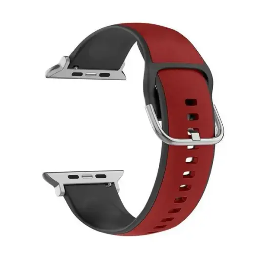 Beline Silico Leather viedpulksteņa siksniņa priekš Apple Watch (38/40/41 mm) | mākslīgā āda | sarkana/melna