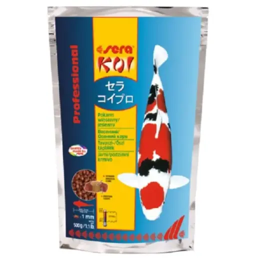 Barība dīķa zivīm : Sera KOI Professional Spring/Autumn, 500g