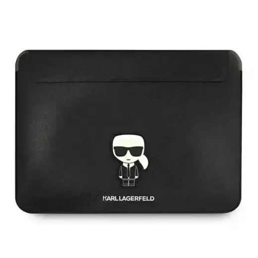 Karl Lagerfeld Saffiano Ikonik Computer Sleeve 16" Black